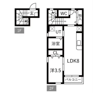 WISPERIA穂波(ウィスペリアホナミ)【2階】の間取り