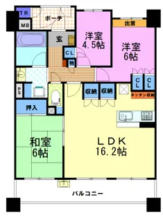 シンフォニックガーデン宇都宮【4階】の間取り