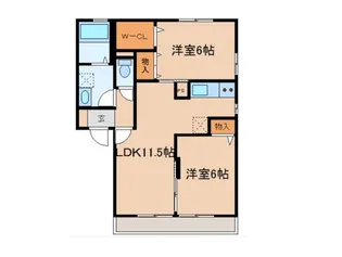 ウィズ司A【1階】の間取り