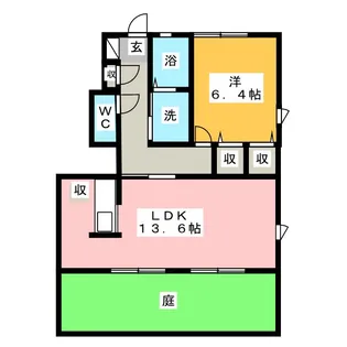 クレアール【1階】の間取り