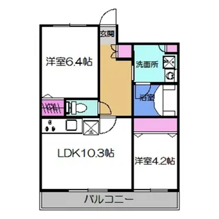 YF宮山台ガーデン【2階】の間取り