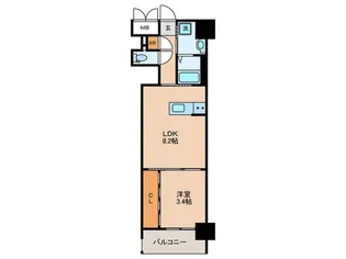 ウイングス門司駅前【4階】の間取り