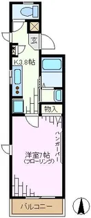 フローレンス ヴァンフリート【4階】の間取り