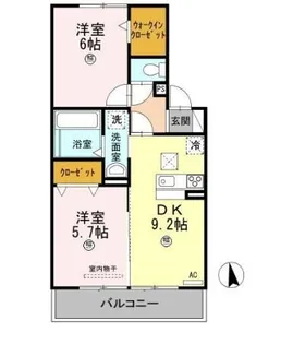グラヴィス レジデンス【1階】の間取り