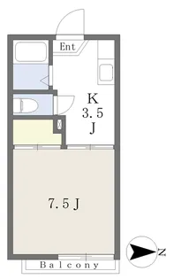 マートルコート雨宮B【2階】の間取り