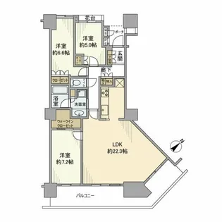 シティタワー品川【16階】の間取り