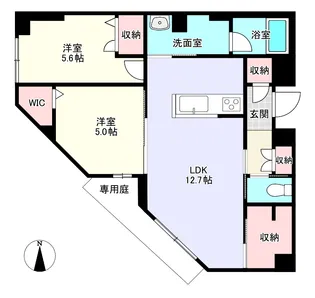 ベルフォーレII【1階】の間取り