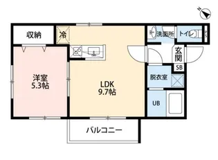 エルモス天神【1階】の間取り