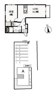 プレノアール A【1階】の間取り