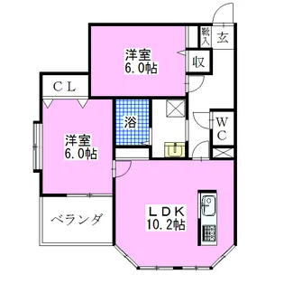 スリール【1階】の間取り