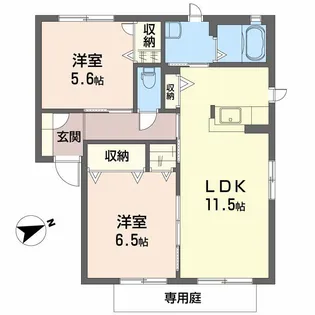 サンビーム串山 E棟【1階】の間取り