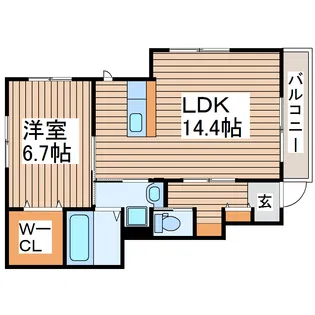 メゾン・ド・シュシュ【1階】の間取り