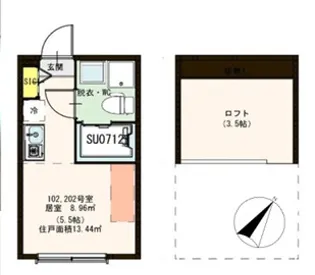 ハーモニーテラス東金町IV【2階】の間取り