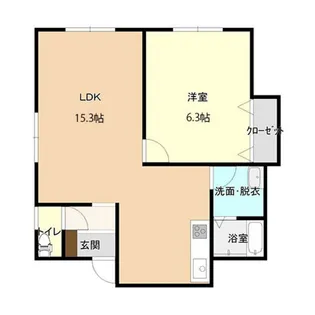 コンチネンタル田島【3階】の間取り