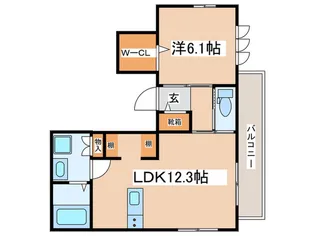 サンライズVI【3階】の間取り