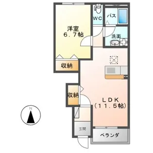 グランモンターニュ【1階】の間取り