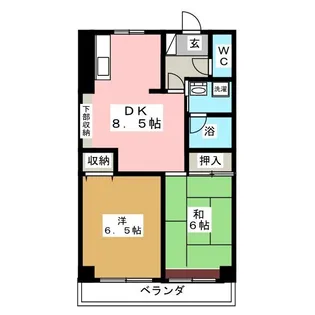 エムKハイム【4階】の間取り