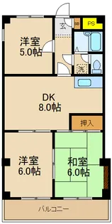 武蔵野レジデンス【1階】の間取り