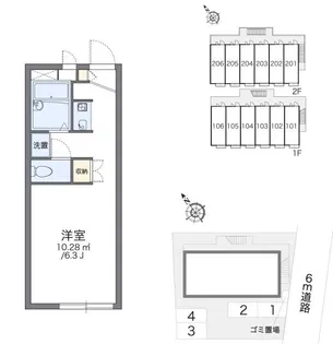 レオパレスベンデュール【1階】の間取り