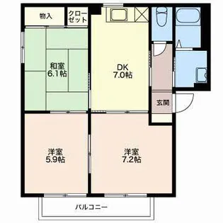 バリュージュNAKA【1階】の間取り