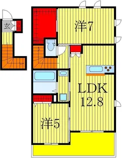 クラウンテラス【2階】の間取り
