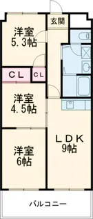 リバーサイド鈴鹿【3階】の間取り