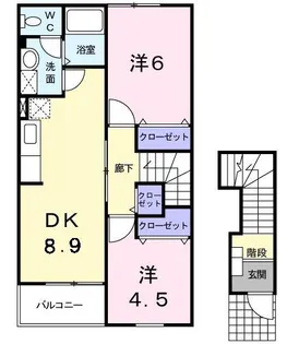 ア・ラ・モードB【2階】の間取り