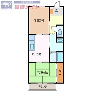 フラット立石(服部) C棟【1階】の間取り