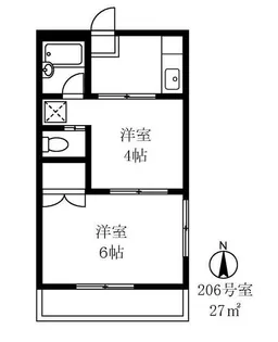 光レジデンス【2階】の間取り