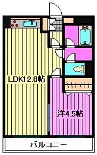 リーベンスハイム大宮【4階】の間取り