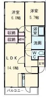 ボヌール アン【3階】の間取り