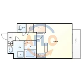 ラ・ペジブル【6階】の間取り