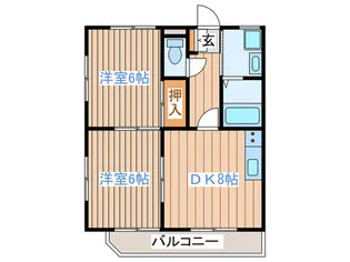 グレ-ス台原【1階】の間取り