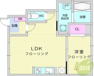 トレゾール土樋【1階】の間取り