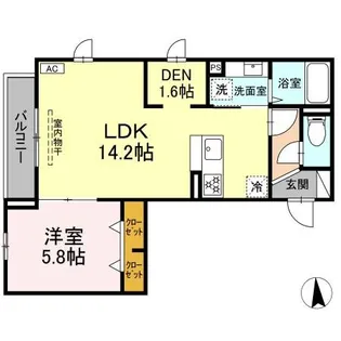 シェソワ自由が丘【2階】の間取り