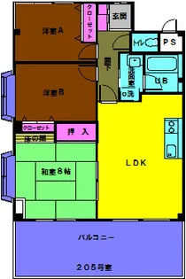 パークヒルズ【3階】の間取り