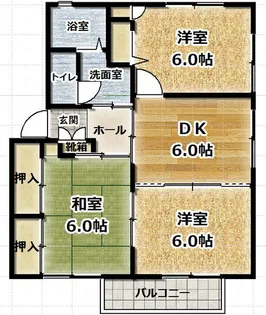 パークタウンC棟【1階】の間取り