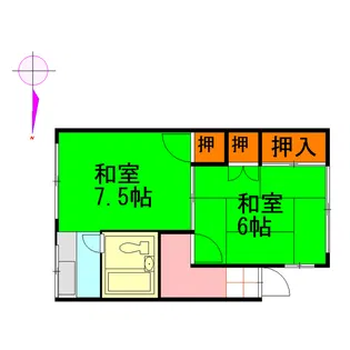 シティハウス 昌樹【1階】の間取り