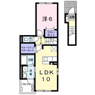 ラ・オハナ甲斐【2階】の間取り