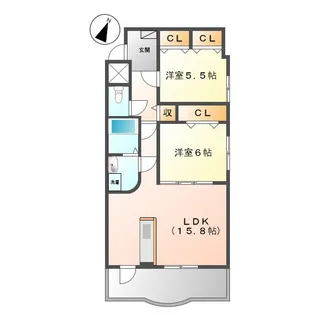 フェリース【2階】の間取り