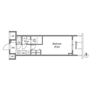 スプランディッド淀屋橋DUE【7階】の間取り
