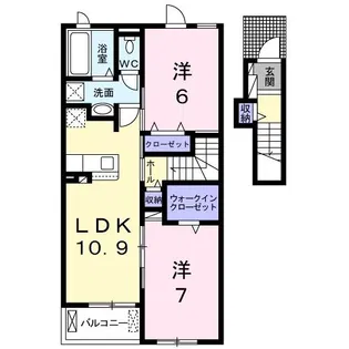 ベルメゾンシエル【2階】の間取り