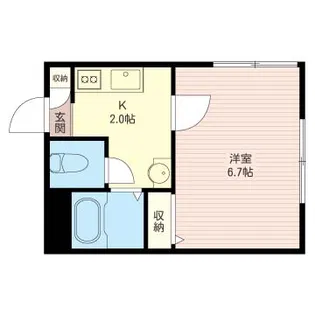 ノーブル1碑文谷【2階】の間取り