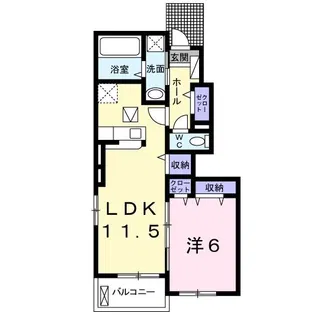 ひなたIIB【1階】の間取り