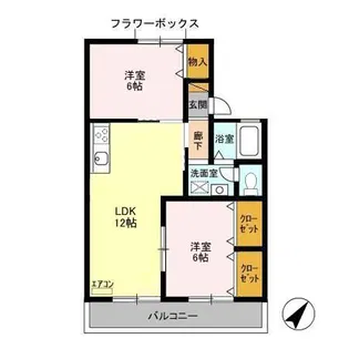 クレールメゾン C【2階】の間取り