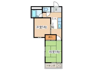 ホワイトハイツ本厚木M【2階】の間取り