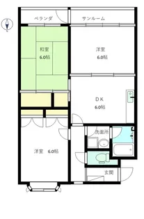 ホームタウン東力 南棟【4階】の間取り