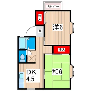 ハイツ佳和【2階】の間取り