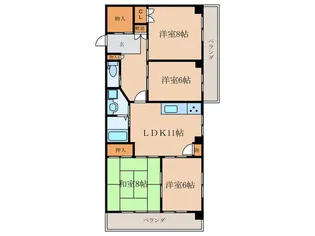 メロディーハイム【2階】の間取り