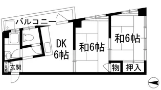 コーポ八百善【4階】の間取り
